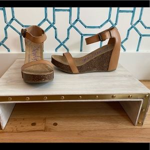 Blowfish cork wedge sandal, size 7.5.